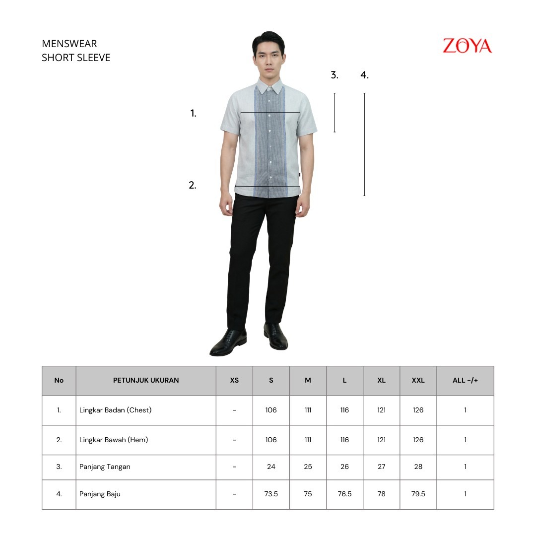 Zoya Arsenio Menswear - Baju Koko Pria Lengan Pendek - Bahan Cotton Slub