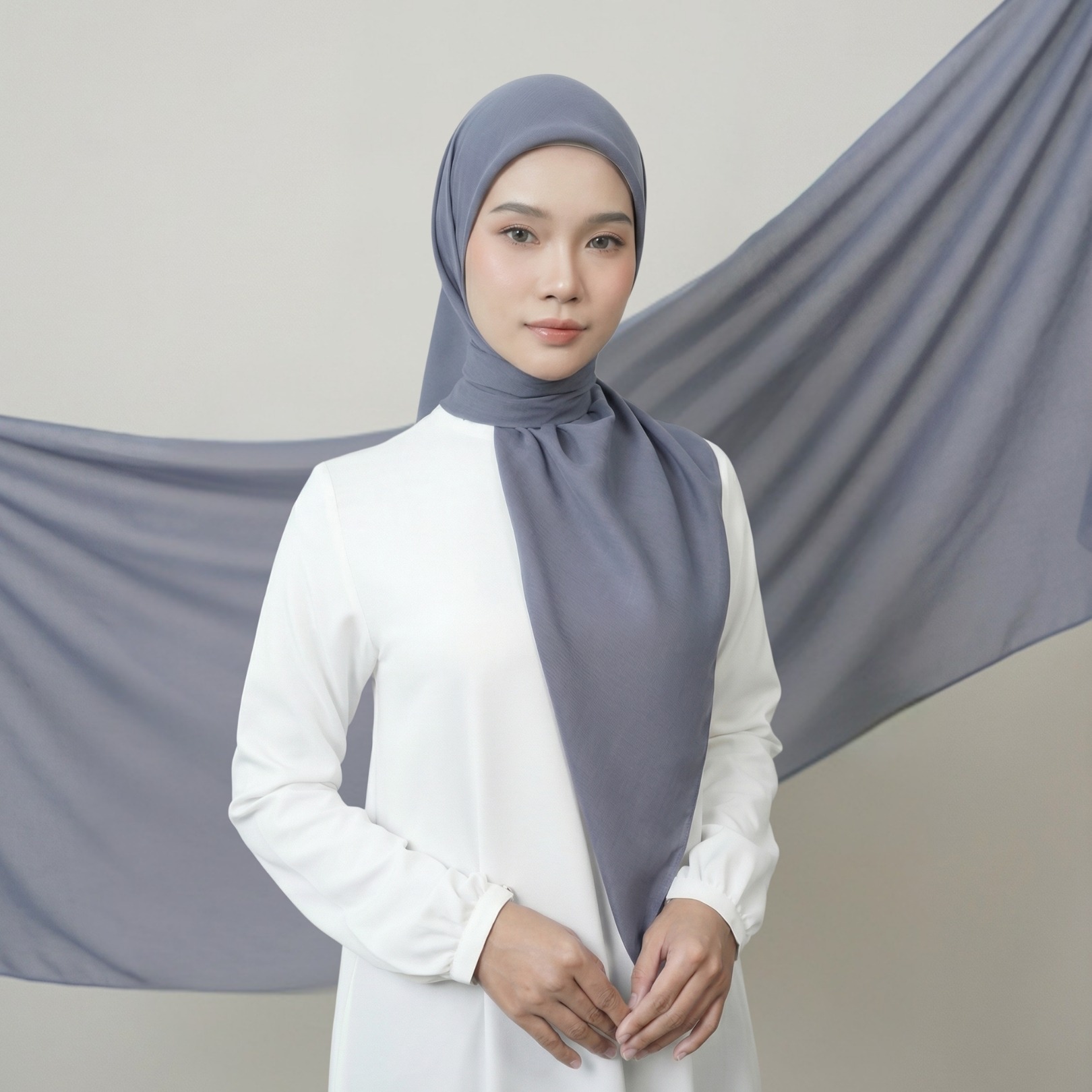 Zoya - Ayko Plain Scarf - Kerudung Hijab Segiempat Polos - Bahan Paris