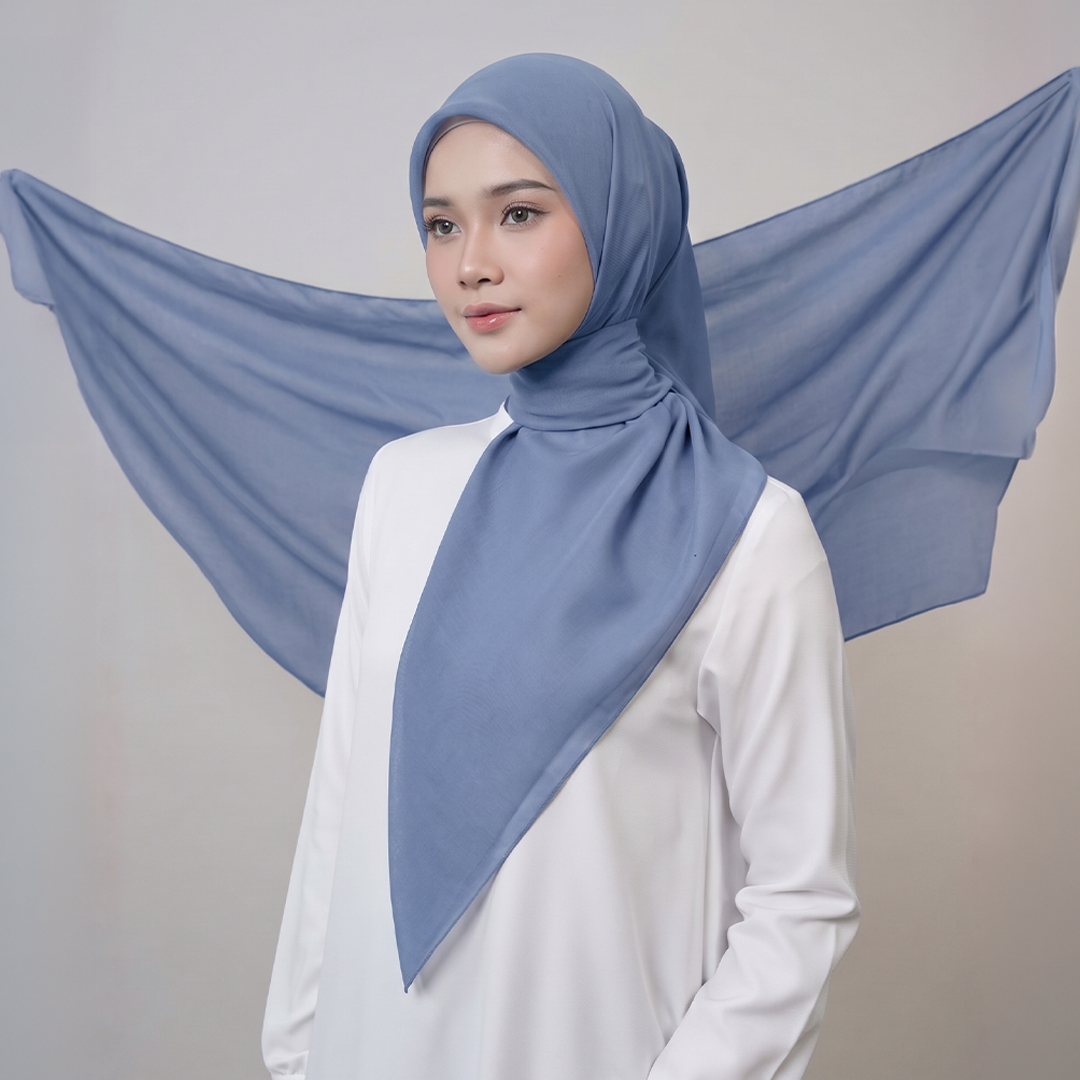 Zoya - Ayko Plain Scarf - Kerudung Hijab Segiempat Polos - Bahan Paris