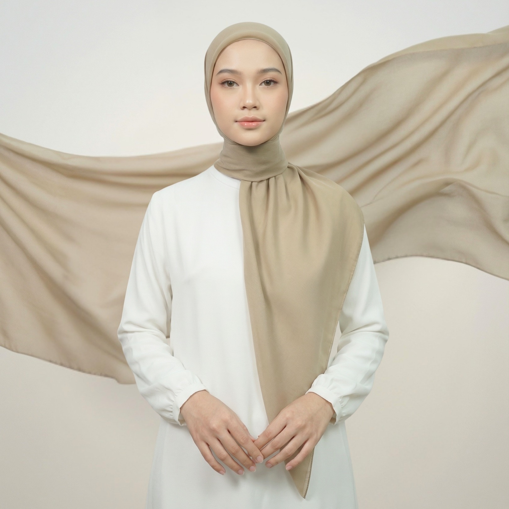 Zoya - Ayko Plain Scarf - Kerudung Hijab Segiempat Polos - Bahan Paris