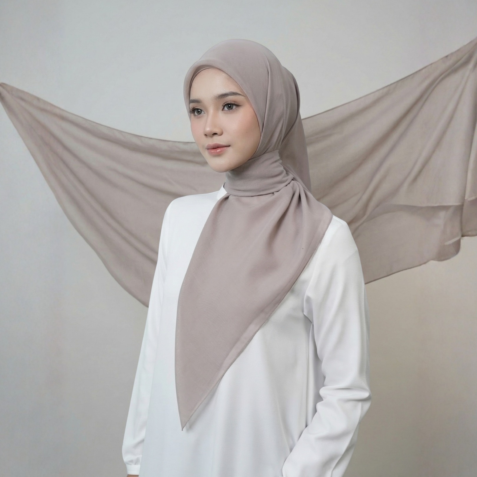 Zoya - Ayko Plain Scarf - Kerudung Hijab Segiempat Polos - Bahan Paris
