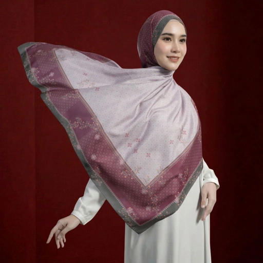 Image of Zoya - Ayzel Print Scarf - Kerudung Hijab Segiempat Motif - Pouch Ziplock