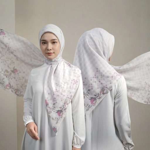 Image of Zoya - Azani Print Scarf - Kerudung Hijab Segiempat Motif - Bahan Voal Tasdia