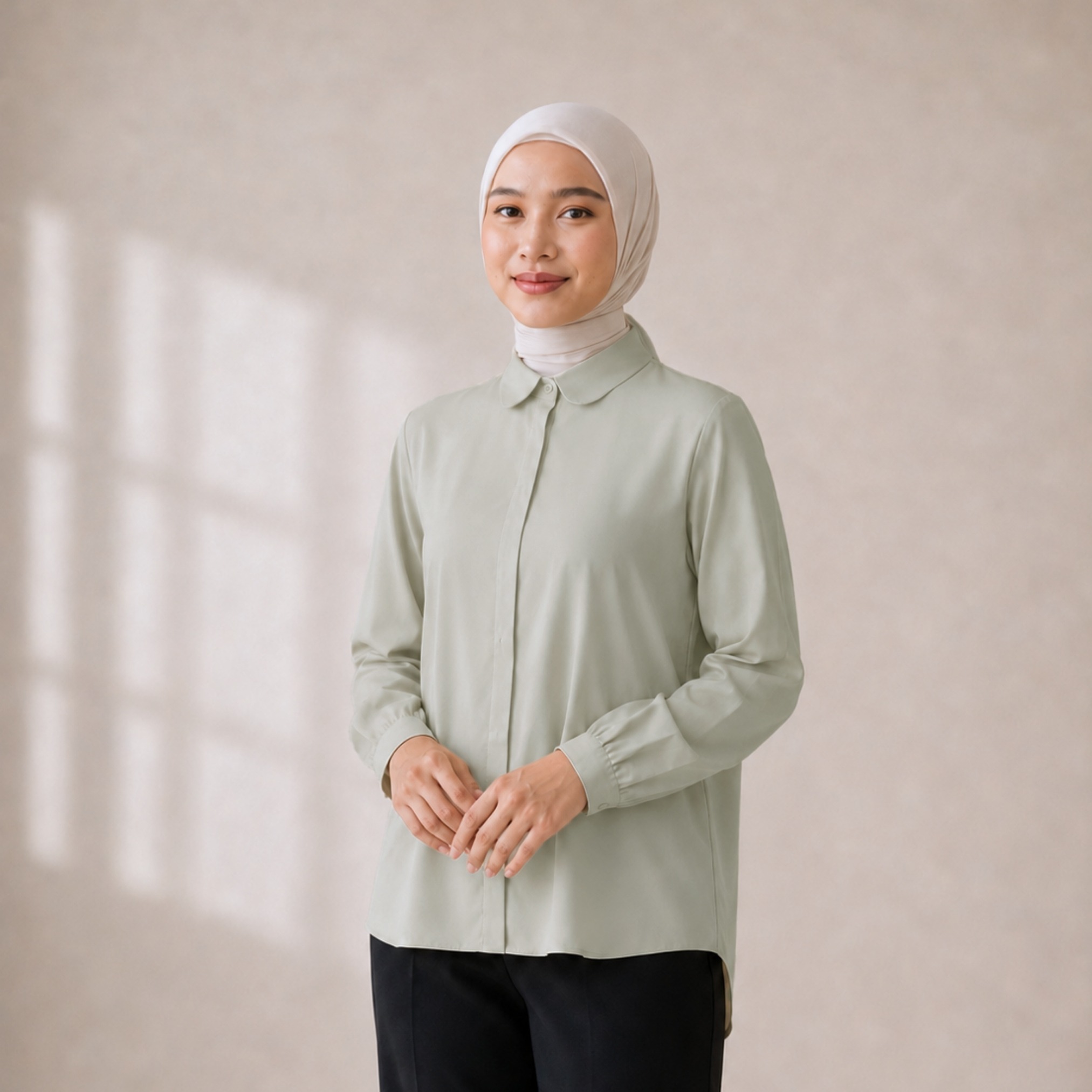 Zoya Basic Cutting Z01 Office Wear - Atasan Wanita Busui Friendly - Bahan Gardenia Tencel Poka