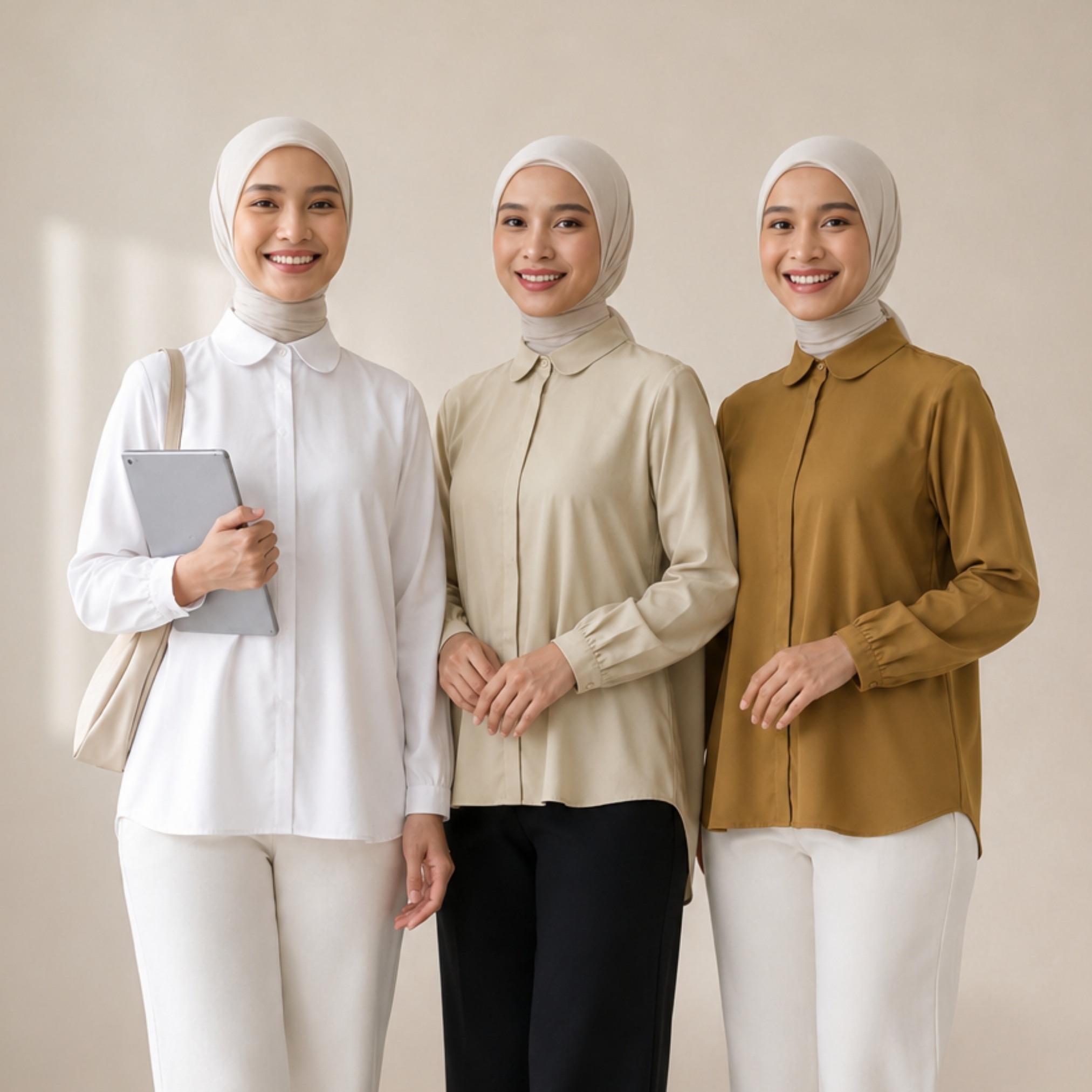 Zoya Basic Cutting Z01 Office Wear - Atasan Wanita Busui Friendly - Bahan Gardenia Tencel Poka