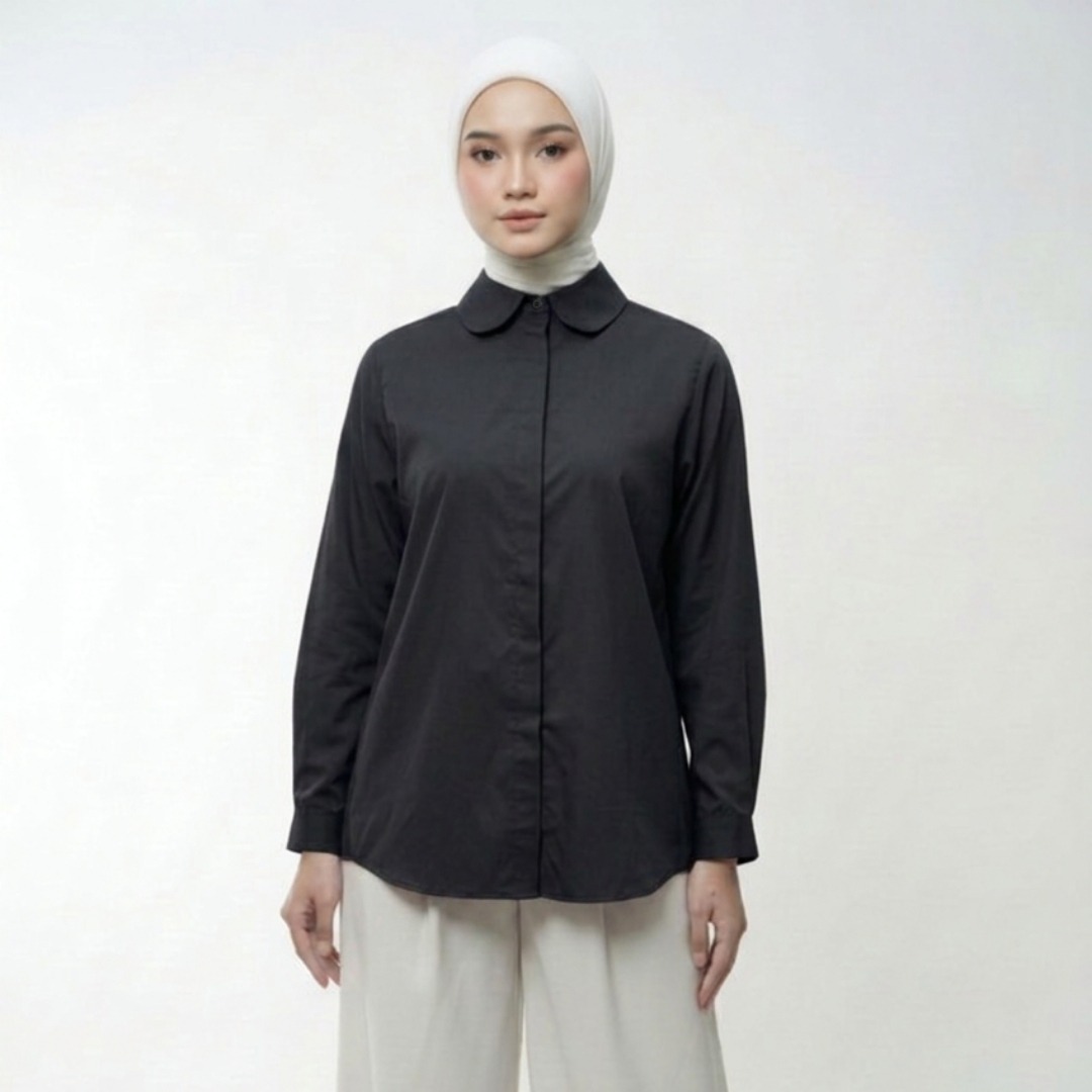 Zoya Basic Cutting Z02 Office Wear - Atasan Wanita Busui Friendly - Bahan Calvary