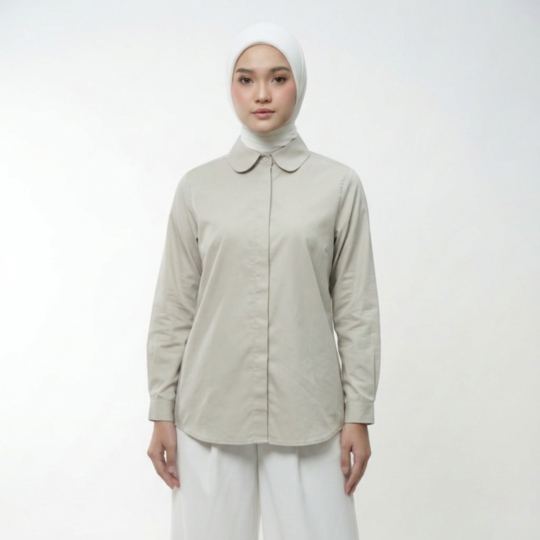 Zoya Basic Cutting Z02 Office Wear - Atasan Wanita Busui Friendly - Bahan Calvary