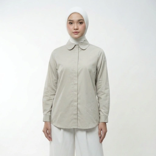 Image of Zoya Basic Cutting Z02 Office Wear - Atasan Wanita Busui Friendly - Bahan Calvary