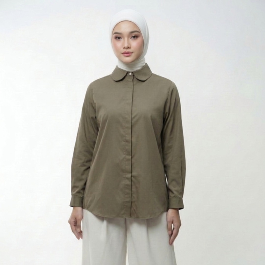 Zoya Basic Cutting Z02 Office Wear - Atasan Wanita Busui Friendly - Bahan Calvary