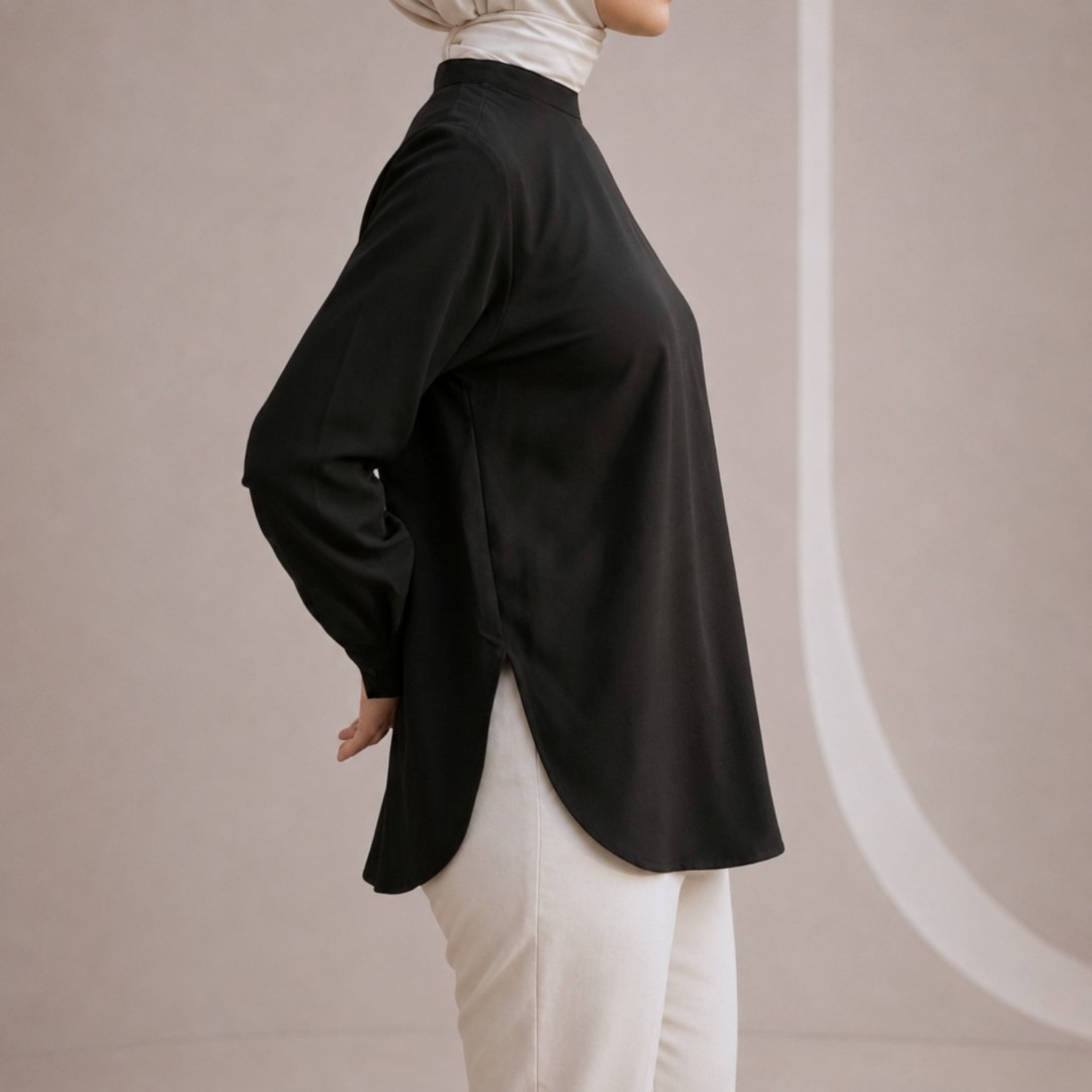 Zoya Basic Flowy Cutting Z01 Office Wear - Atasan Wanita Wudhu Friendly - Bahan Gardenia Tencel