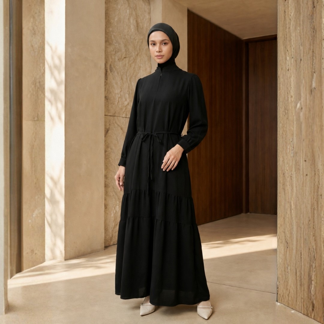 Zoya Basic Maxi Z01 Dress - Dress Wanita Busui Friendly - Bahan Gardenia Tencel