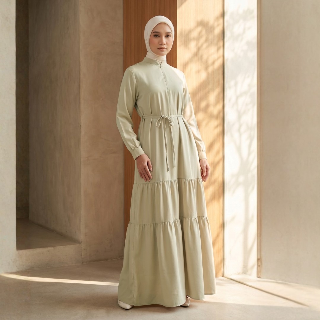 Zoya Basic Maxi Z01 Dress - Dress Wanita Busui Friendly - Bahan Gardenia Tencel