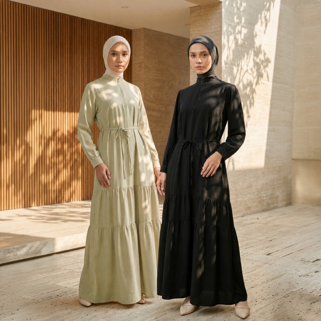 Zoya Basic Maxi Z01 Dress - Dress Wanita Busui Friendly - Bahan Gardenia Tencel