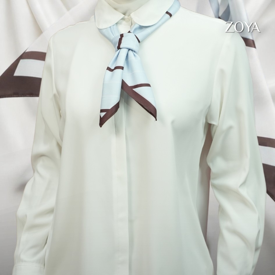 Zoya - Basic Stripes Syal Scarf Motif Premium - Mini Scarf