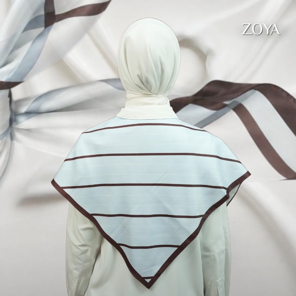 Zoya - Basic Stripes Syal Scarf Motif Premium - Mini Scarf