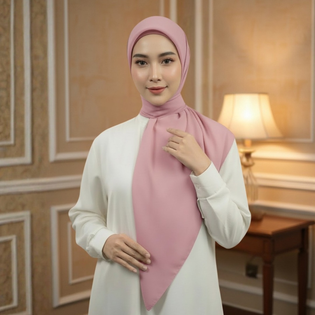 Zoya - Belva Plain Scarf - Plain Rectangular Hijab Veil - Soft Polyester Material