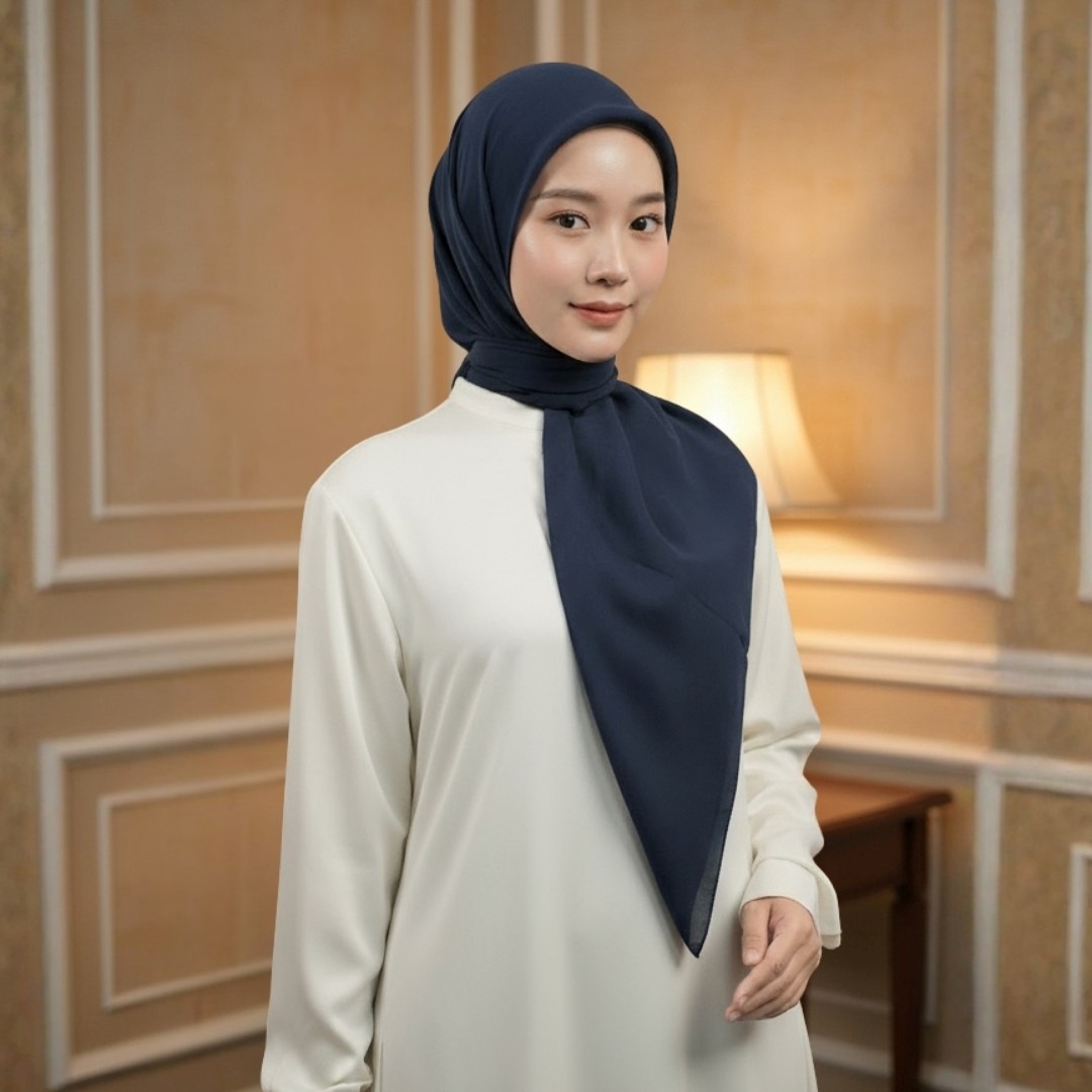 Zoya - Belva Plain Scarf - Plain Rectangular Hijab Veil - Soft Polyester Material