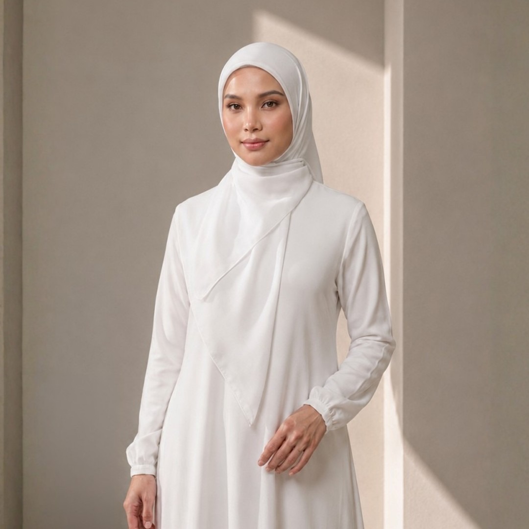 Zoya - Belva Plain Scarf - Plain Rectangular Hijab Veil - Soft Polyester Material