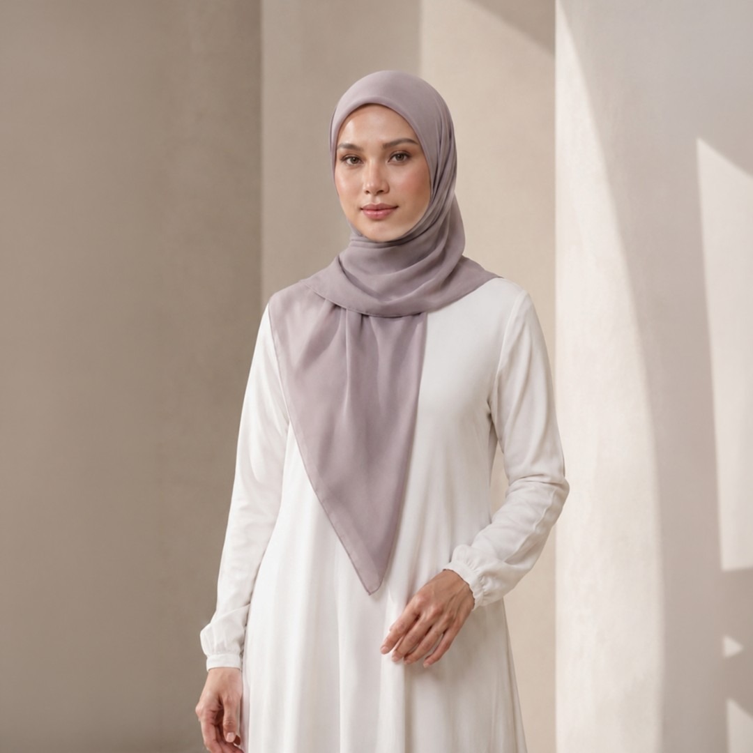 Zoya - Belva Plain Scarf - Plain Rectangular Hijab Veil - Soft Polyester Material