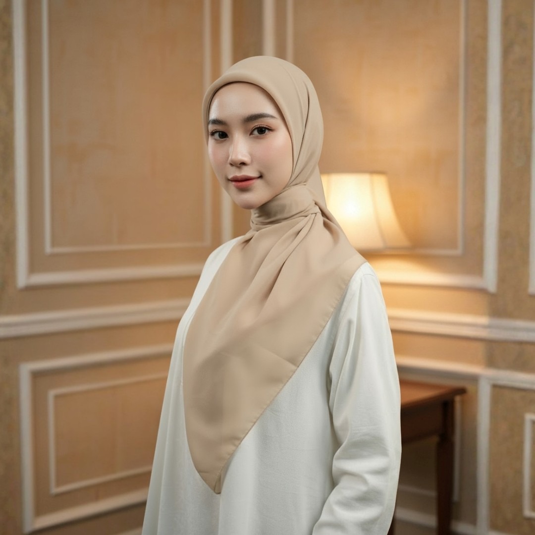 Zoya - Belva Plain Scarf - Plain Rectangular Hijab Veil - Soft Polyester Material