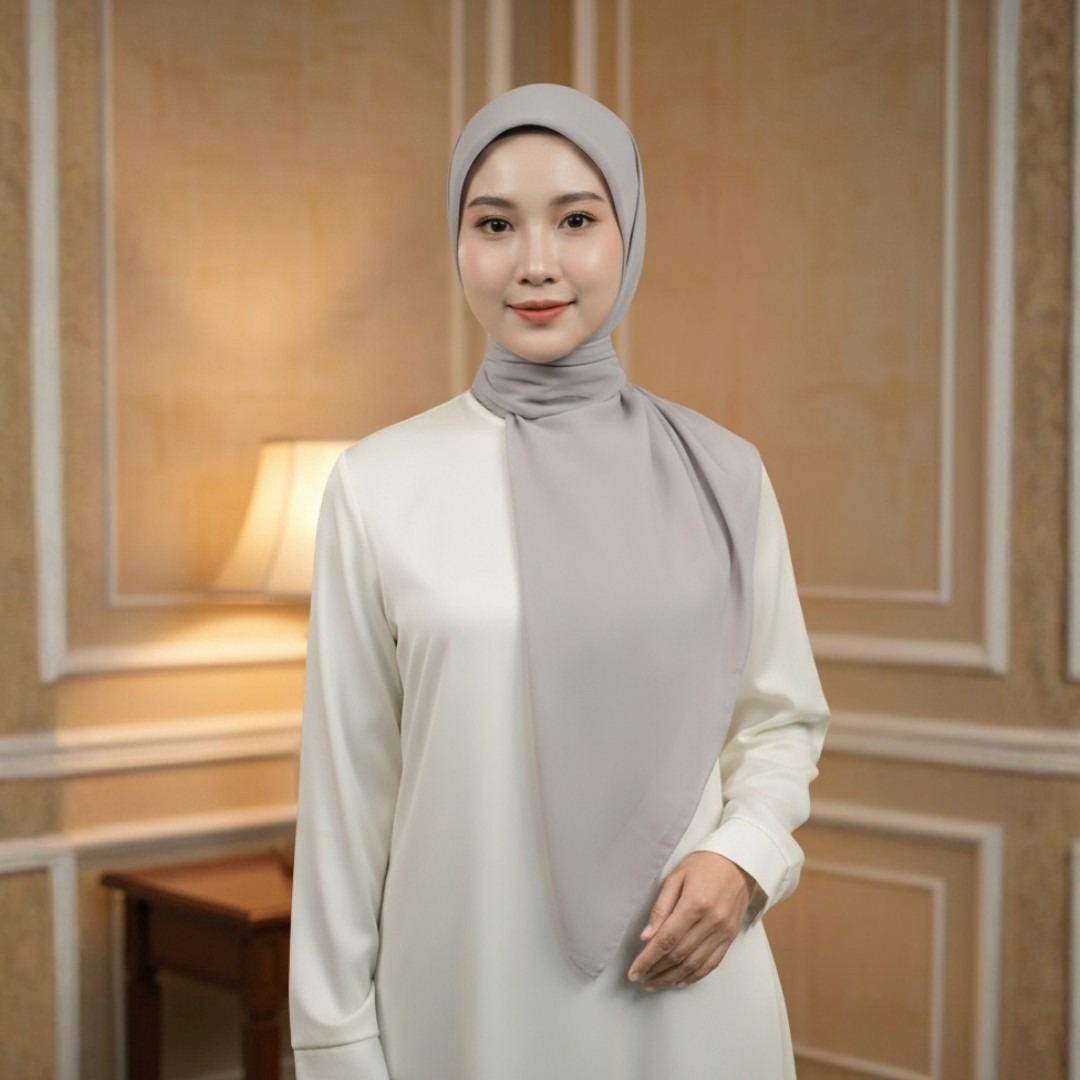 Zoya - Belva Plain Scarf - Plain Rectangular Hijab Veil - Soft Polyester Material