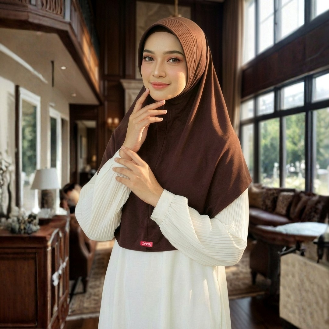 Zoya Bergo Hijab Instant Humaira Bahan Breeze Flex