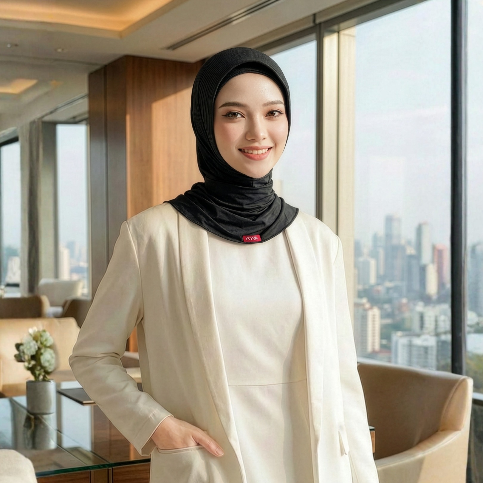 Zoya Bergo Office - Kerudung Hijab Instant Office - Bahan Lycra