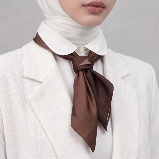 Zoya - Bold Geometric Mini Scarf - Syal Scarf Motif Premium