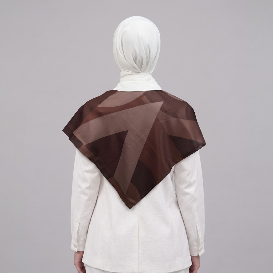 Zoya - Bold Geometric Mini Scarf - Syal Scarf Motif Premium