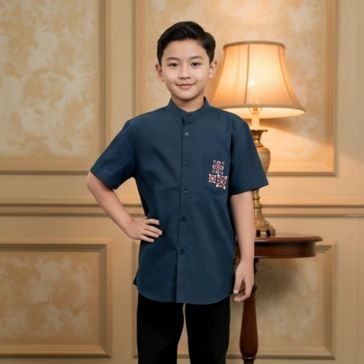 Image of Zoya Daffa Menswear Boys - Koko Baju Muslim Anak Pria - Bahan Cotton Slub