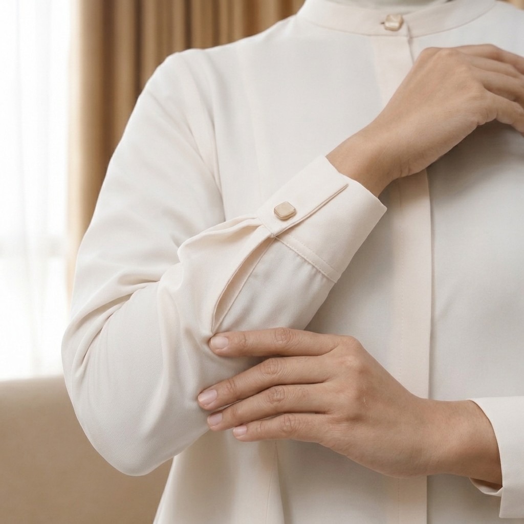 Zoya Detail Collar Shirt Z01 - Atasan Blouse Officewear - Bahan Poly Twill