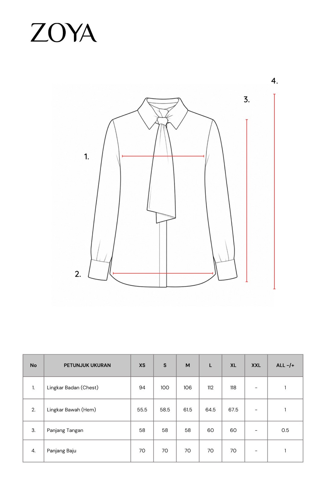 Zoya Detail Collar Shirt Z01 - Atasan Blouse Officewear - Bahan Poly Twill
