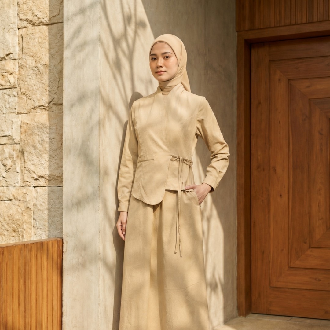 Zoya Double Layer Z01 Dress - Dress Wanita Wudhu Friendly - Bahan Camelia