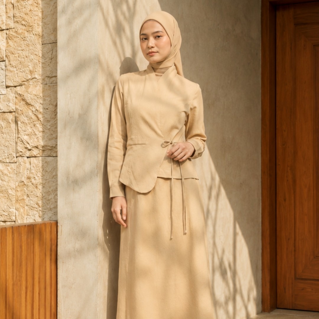 Zoya Double Layer Z01 Dress - Dress Wanita Wudhu Friendly - Bahan Camelia
