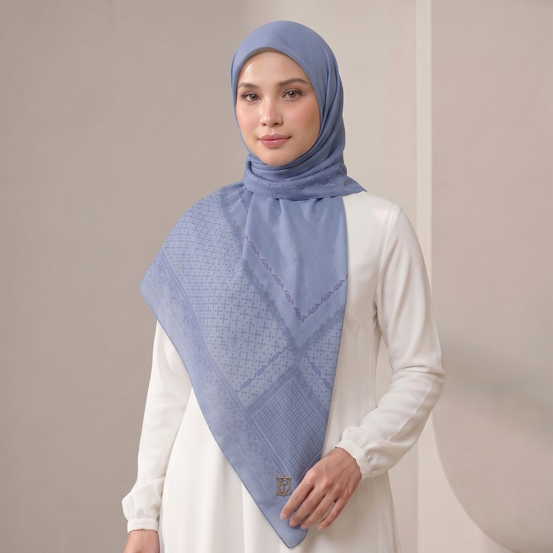 Zoya - Dreya Print Scarf - Kerudung Hijab Segiempat Motif - Pouch Ziplock