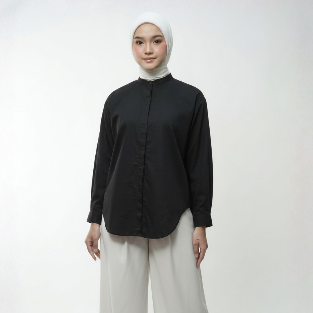 Zoya Drop Shoulder Z01 Office Wear - Atasan Wanita Busui Friendly - Bahan Poplin Aiko