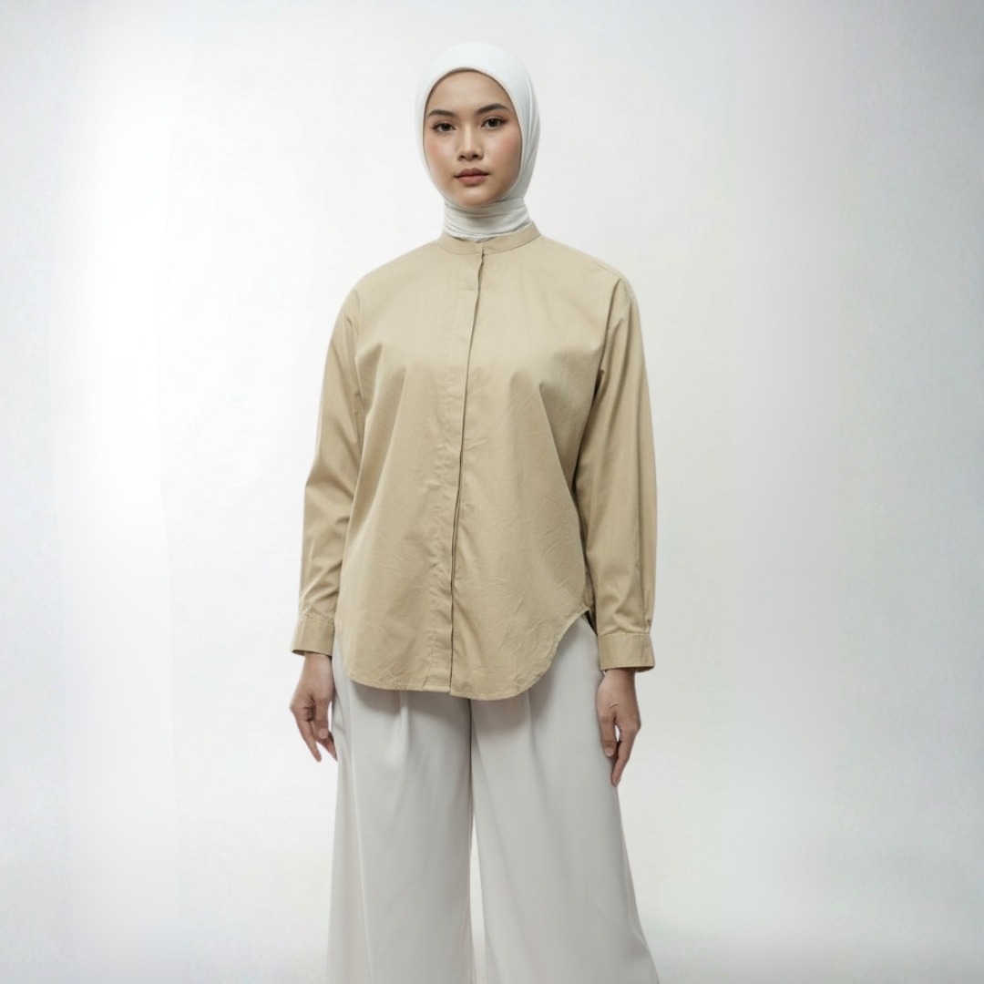 Zoya Drop Shoulder Z01 Office Wear - Atasan Wanita Busui Friendly - Bahan Poplin Aiko