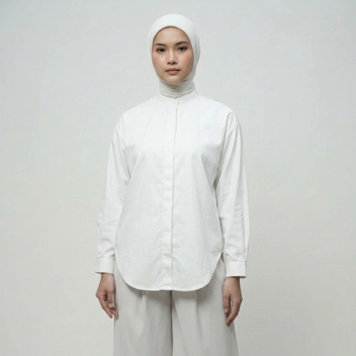 Image of Zoya Drop Shoulder Z01 Office Wear - Atasan Wanita Busui Friendly - Bahan Poplin Aiko
