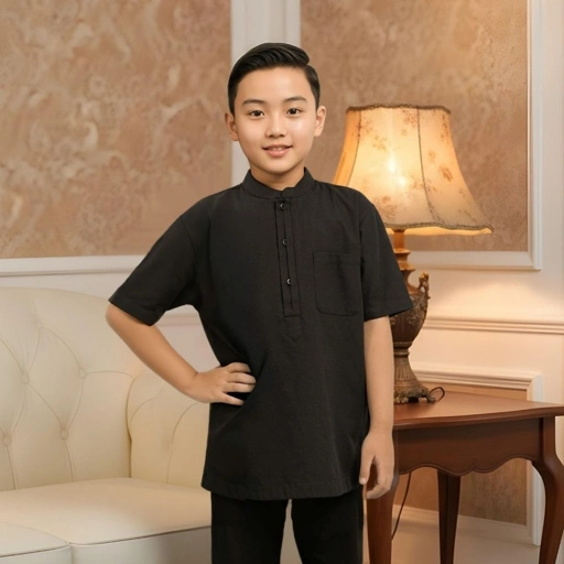 Image of Zoya Filo Menswear Boys - Koko Baju Muslim Anak Pria - Bahan Cotton Slub