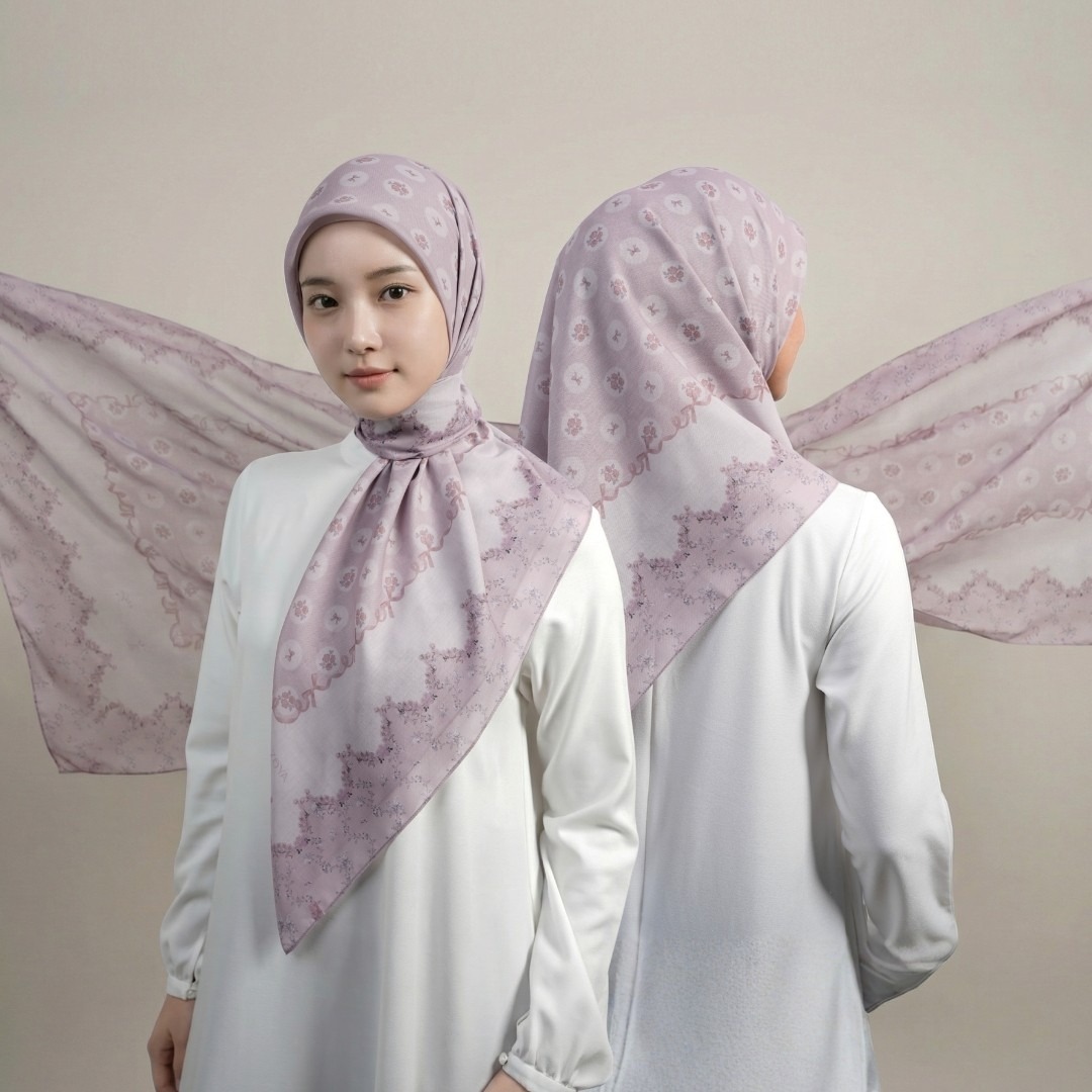 Zoya - Gianna Print Scarf - Kerudung Hijab Segiempat Motif - Bahan Voal Tasdia