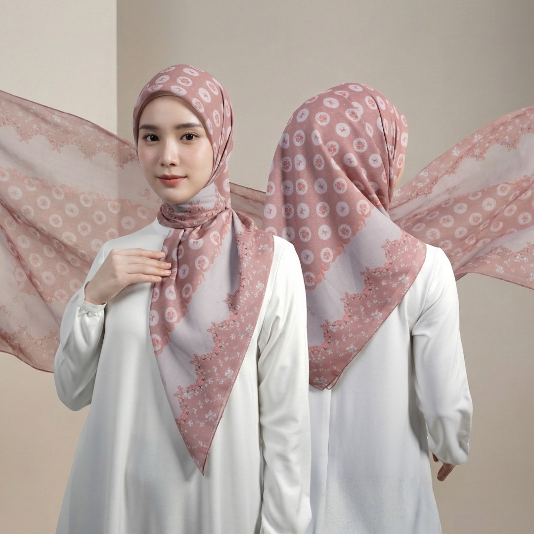 Zoya - Gianna Print Scarf - Kerudung Hijab Segiempat Motif - Bahan Voal Tasdia