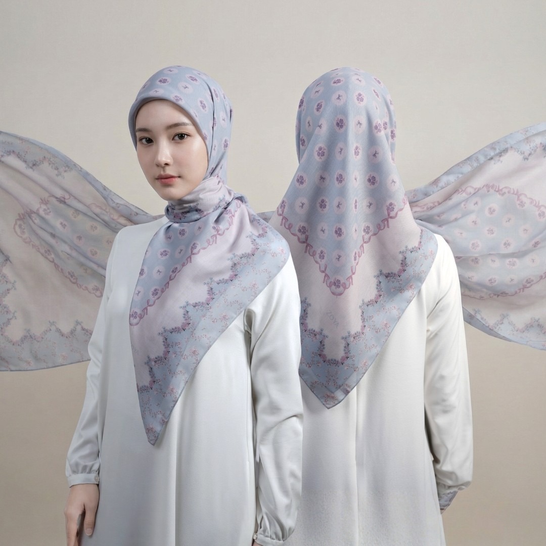Zoya - Gianna Print Scarf - Kerudung Hijab Segiempat Motif - Bahan Voal Tasdia