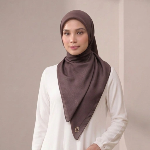 Image of Zoya - Gradient Loom Scarf - Kerudung Hijab Segiempat Motif - Pouch Ziplock