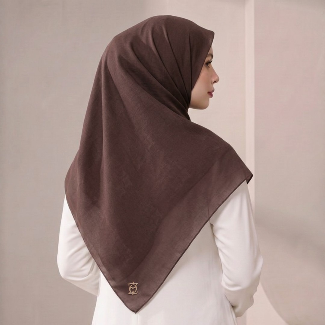 Zoya - Gradient Loom Scarf - Kerudung Hijab Segiempat Motif - Pouch Ziplock