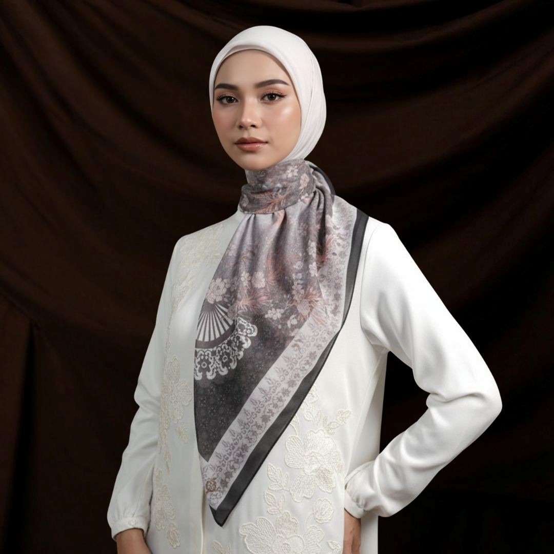 Zoya - Haniya Print Scarf - Kerudung Hijab Segi Empat Motif Premium - Box