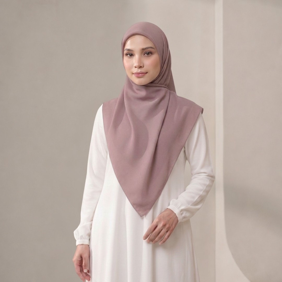 Zoya KAMANIYA Plain Scarf - Kerudung Hijab Segi Empat Polos Bahan Voal - Ukuran 110 x 110