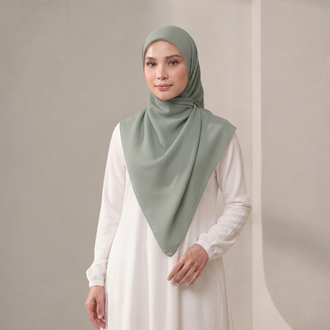Zoya KAMANIYA Plain Scarf - Kerudung Hijab Segi Empat Polos Bahan Voal - Ukuran 110 x 110