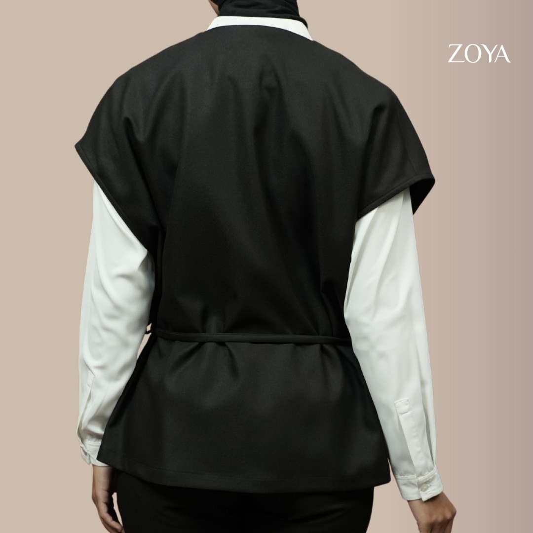 Zoya Kimono Cut Overslah KCO Z01 - Vest Outer Wanita - Bahan Poly Twill