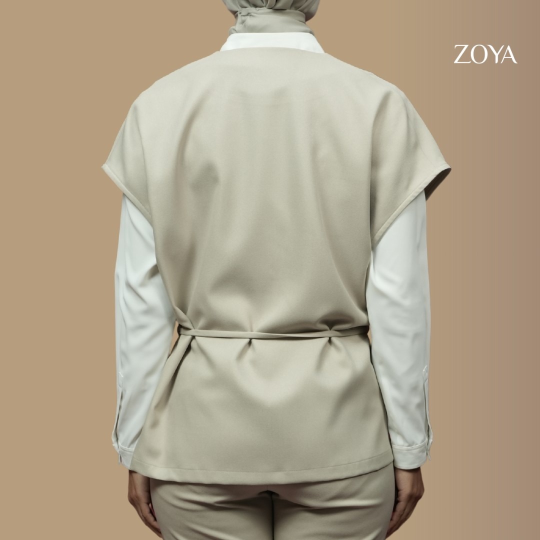 Zoya Kimono Cut Overslah KCO Z01 - Vest Outer Wanita - Bahan Poly Twill