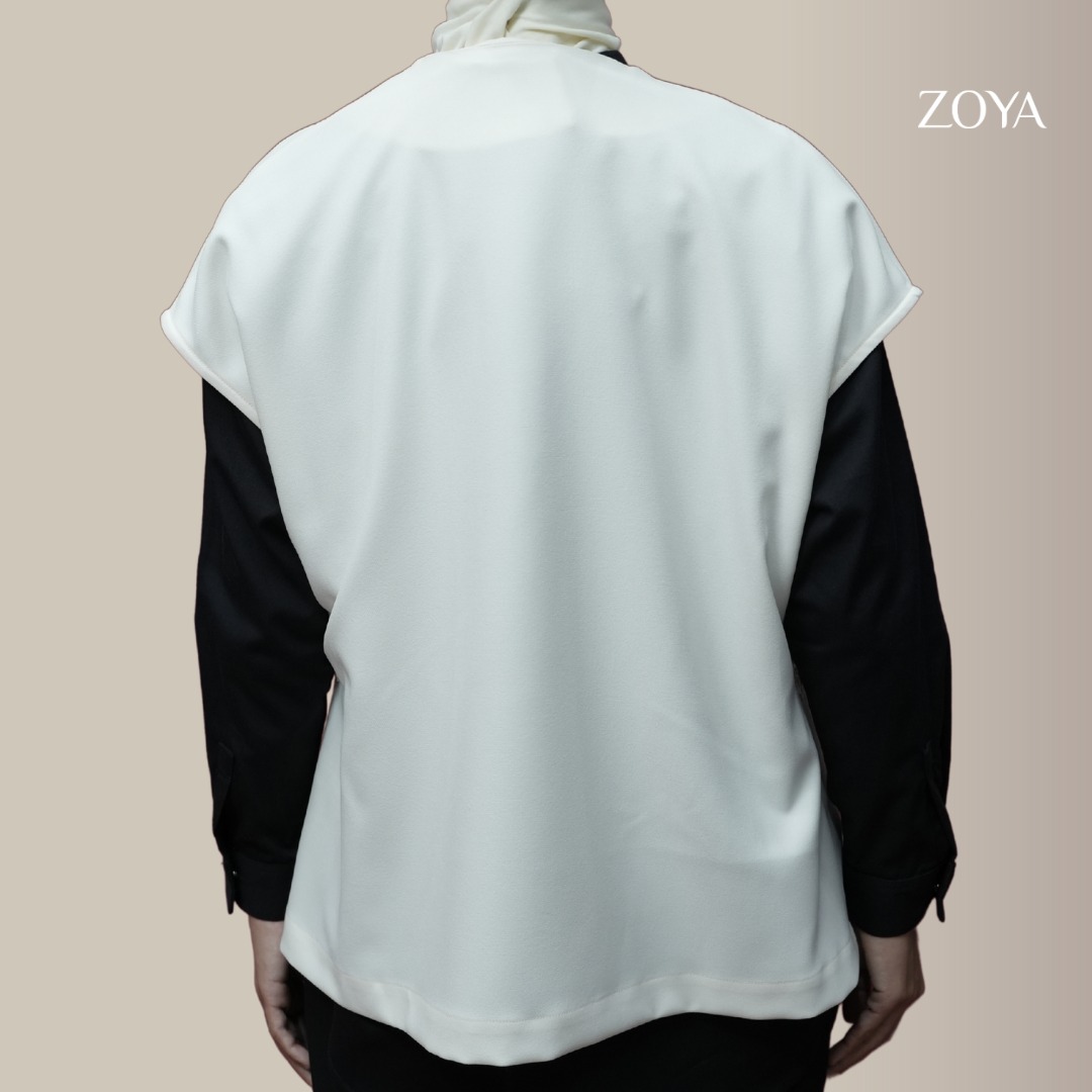 Zoya Kimono Cut Overslah KCO Z01 - Vest Outer Wanita - Bahan Poly Twill